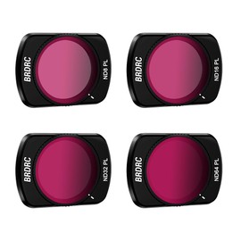 Honlyn Lens Filters Compatible with DJI Osmo Pocket 3 nd Filters Set Optical Glass Aviation Aluminum Frame Kit (4NDPL (ND8PL/ND16PL/ND32L/ND64PL))