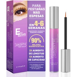 Suerm para Pestañas Crecimiento, Seruo Pestañas sin Hormonas y Más Fuertes, Eyelash Serum Crecimiento Potenciador para Pestañas Más Largas, Gruesas y Abundantes 5ml
