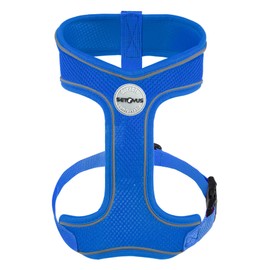 Dog Harness, Soft Air Mesh Puppy Harness, No Pull Dog Vest Harness, No Choke Y Shape Step in Harness Adjustable Reflective Pet Harness for Small Medium Dogs Walking, Hiking, Running (Blue, XS)