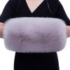 LVBOUSLTD Faux Fur Hand Muffs Winter Fuzzy Furry Plush Hand