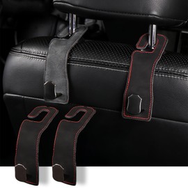 Bag Holder Car Hook Pack of 2 Car Seat Hooks Back Hooks Universal Back Seat Headrest Car Hook Holder for Shopping Bags, Handbags, Car Accessories Interior Holder Hook Black
