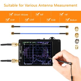 Dearsee NanoVNA 50KHz-1.5GHz Antenna Network Analyzer Vector Network Analyzer Antenna Analyzer Short Wave MF HF VHF UHF Antenna Analyzer Standing Wave Antenna Analyzer Measurement S Parameter Voltage