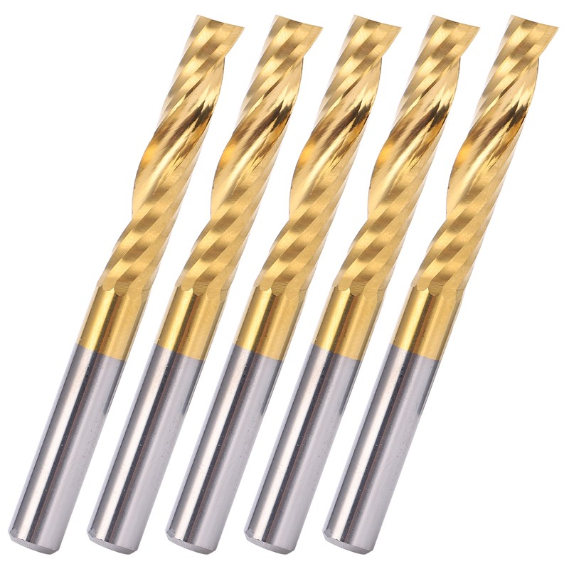 5pcs Spiral Router Bit High Speed Steel Milling Cutter CNC