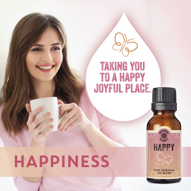 Natural Planet Happy Uplifting Blend 15ML with Jasmin Essential Oil