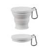 happykau Folding Cup, With Lid, 6.1 fl oz (180 ml),