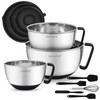 Rorence Stainless Steel Mixing Bowls: Metal Mixing Bowl Set with
