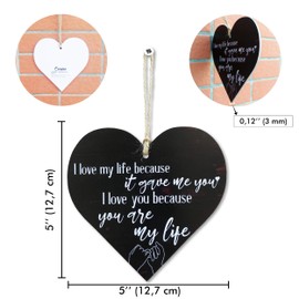 CARISPIBET I love my life | home decorative sign romantic and lovely house decoration ornament 5" x 5"