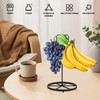 Banana Holder Stand,Stable Banana Holder with Hook &Wider Base,Rust-Proof Metal