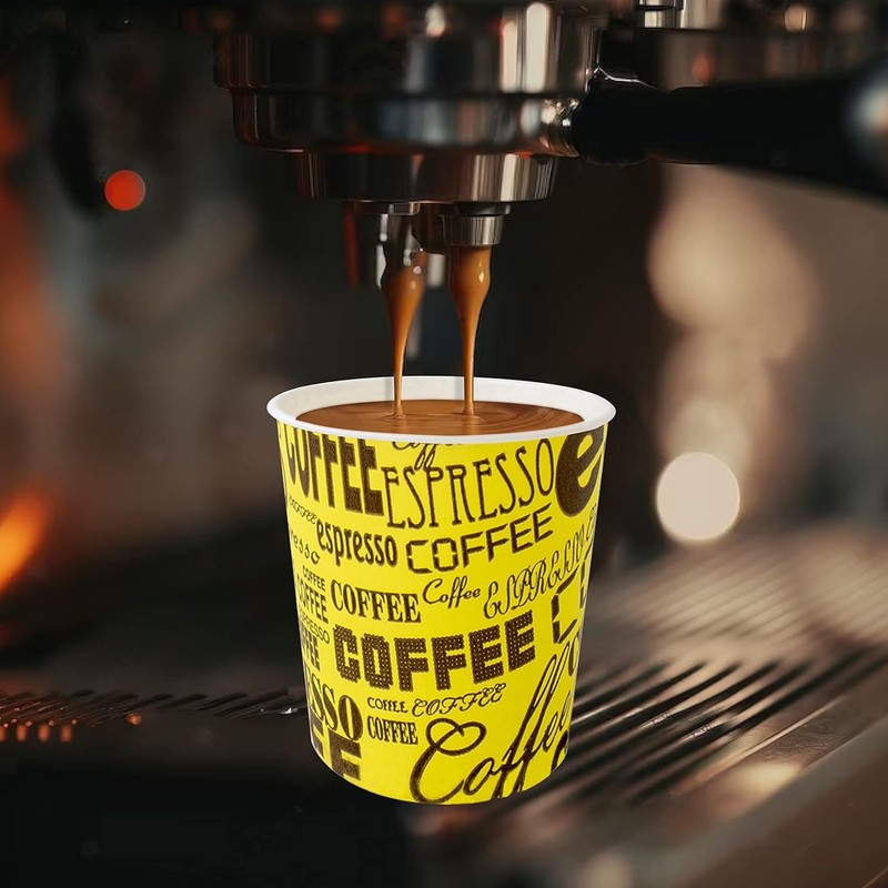 COFFISANO 200 Colourful Coffee Glasses | Paper Cups 75 ml