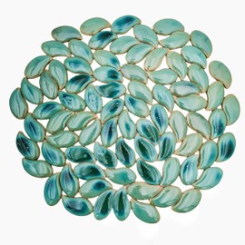 500g/1.1lb Petal Shape Ceramics Mosaic Tiles Pieces,Random Color Irregular Ceramics Mosaic Tiles for Mosaic Art Projects and DIY Crafts Home Decoration. (Petal 05)