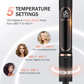 MiroPure Flat Iron Hair Straightener, 1 Inch Titanium Plates Hair Straightener with 15S Heat-up, Professional MCH Ceramic Negative Ion Hair Iron Dual Voltage for Women Hair with Auto Shut-Off