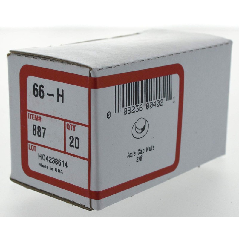 Hillman 887 Axle Pushnut Fastener 3/8 in. 20-Pack, Zinc