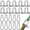 cersaty® Pack of 10 Shackles, 304 Stainless Steel Shackles with