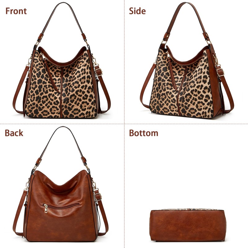 Large Trendy Designer Hobo Tote Bag for Women, Soft Leather
