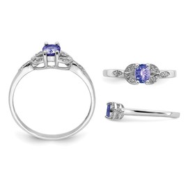 Gem And Harmony 1/3 Carat (ctw) Tanzanite Solitaire Ring in Sterling Silver