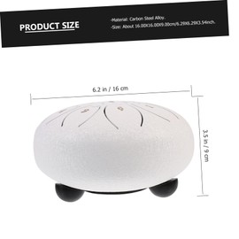 FUNOMOCYA 1 Set 6 Steel Tongue Drum Kit Handpan Drum Instrument for Music Education Yoga Meditation and Relaxation Durable Safe and Easy to Play Notes Percussion