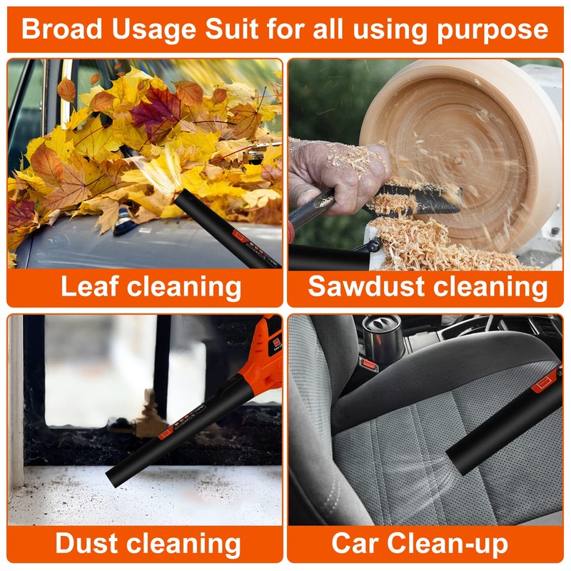 Leisch Life Cordless Leaf Blower,21V Handheld Electric Leaf Blower with
