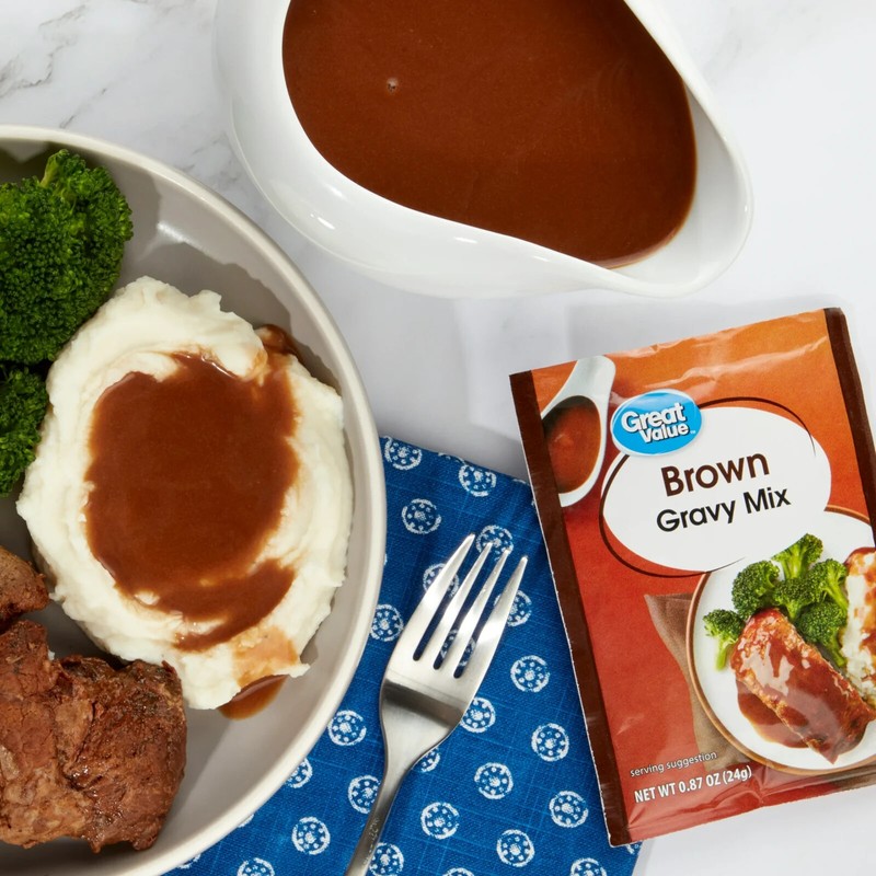 great Brown Gravy Mix, 0.87 oz (24g) Packet, Rich Savory