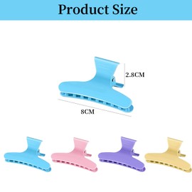 12 Pcs Butterfly Hairdresser Clamps, Colorful Plastic Hair Claw Clip Styling Sectioning Clip Salon Hairdressing Tool for Women (Colorful)