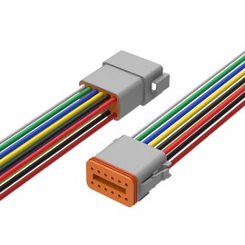 Newdeli Deutsch 12 Pin Connector Kit Waterproof Electrical Connector 16 AWG Male and Female Automotive Wire Connectors for Car Truck Boat, Dt Connector 1 Sets