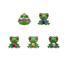 lihonzhiFrog Pin Set Cute Frog Pins for Backpack Lovely Animals Enamel Pins Set Cartoon Enamel Brooch Badges for Backpacks Clothes Hats Jewelry Accessories Gifts