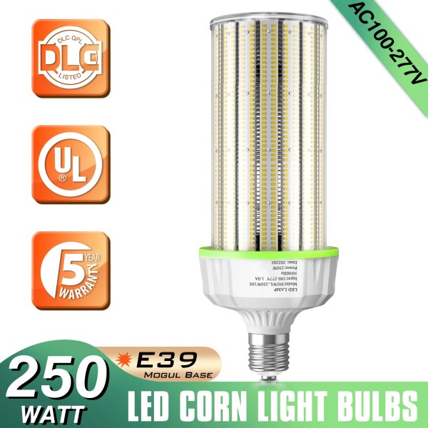 KUKUPPO 250W LED Corn Light Bulbs Industrial Warehouse Highbay Lamp