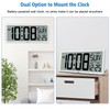 WallarGe Backlight Digital Wall Clock Battery Operated - with Temperature
