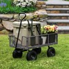 VIVOHOME Heavy Duty 880 Lbs Capacity Mesh Steel Garden Cart