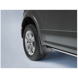 Ford F-150 2015-2020 Front Black Splash Guard Mud Protector Flaps Pair w/ Lip Molding