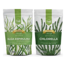 Combo Alga Espirulina 525g + Chlorella 262g. Gratis 5% Extra