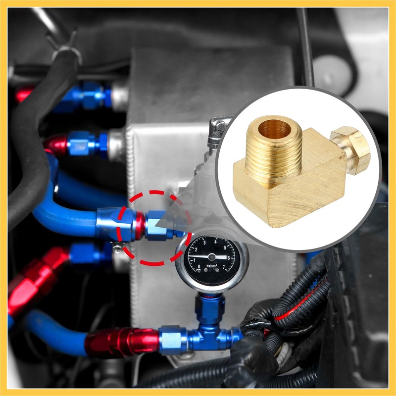 REPAIROCK 1 Pc M10x1 Universal 90 Degree Elbow Brass Fitting