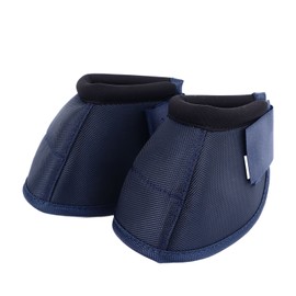 Horse Bell Boots Oxford Cloth Wear Resistance Comfortable Breathable Horse Hoof Protection Boots for Horse Gear Supplies Navy Blue S
