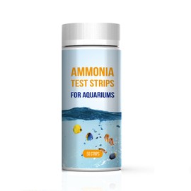 Ammonia Test Strips for Fish Tank, 50 Count Aquarium Test Strips for Saltwater & Freshwater Aquariums & Ponds, Ammonia Test Kit
