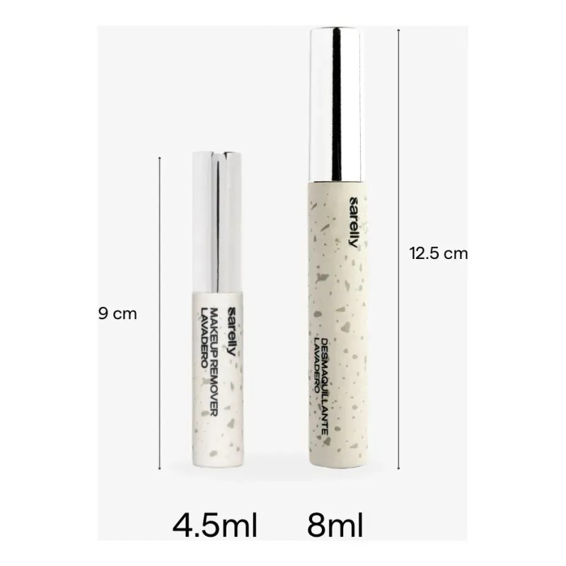 Mascara De Pestañas Waterproof Desmaquillante De Ojos Color Negro SARELLY