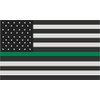 Thin Green Line Subdued American Flag Military Federal Agent Sticker