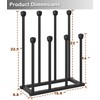 22.5 Inches Free Standing Shoe Racks, Tall Black Metal Boot