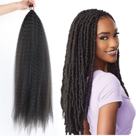 Afro Kinky Straight Bulk Human Braiding hair For Boho Braids knotless Micro Curly 28inch 100g, Italian Coarse Curly Bulk No Weft for Micro Locs/Twists/Braids/Repair Locs