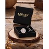 LOLIAS Cuff Links Mens Accessories Jewelry Classic Initial Cufflinks with