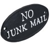 AB Tools No Junk Mail Cast Iron Sign Plaque Door