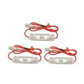 E&K726 Low Profile Fuse Power Supply 3 Pcs DC 12V 60W DC 24V 120W 10A Fuse Replacement Power Removal