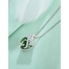 Vesitim Infinite Heart Pendant Sterling Silver Butterfly Necklace Created Emerald