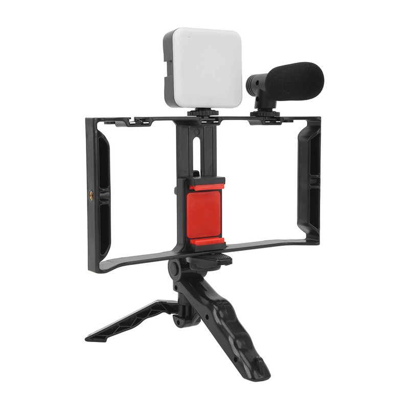 Phone Live Streaming Kit with Fill Light Microphone Sound Cable