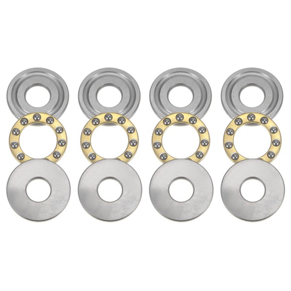 HARFINGTON 4pcs F8-22M Miniature Thrust Ball Bearings 8mm Bore 22mm