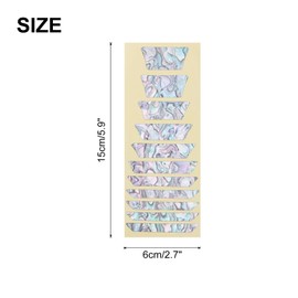 MECCANIXITY Guitar Fretboard Stickers Inlay Stickers Decals for Guitars and Trapezoid Inlay Sticker Guitar Decals for Music Guitar, Bass, Acoustic Guitar Colorful Shell Pattern 2Pcs