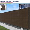 5' x 50' Privacy Fence Screen in Brown with Brass