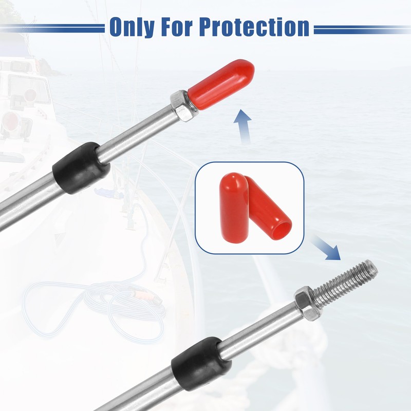 uxcell 2pcs 14ft 4.3 Meter 169inch Marine Throttle Shift Remote