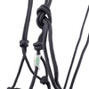 USG 15050024 Knot Headcollar Braided Noseband with Rhinestones Black Shetty/Pony