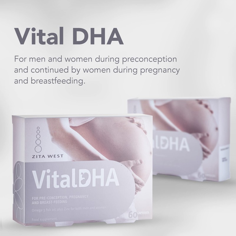 Zita West Vital DHA with Omega 3 for Fertility, Pregnancy