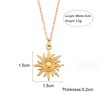 Unbranded Women Gold Tone Stainless Steel Sun Charm Pendant Necklace