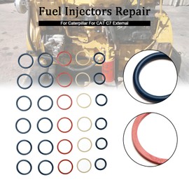 Topteng 6PCS Fuel Injectors Repair Kit Seal O-Ring fit for Caterpillar For CAT C7 External